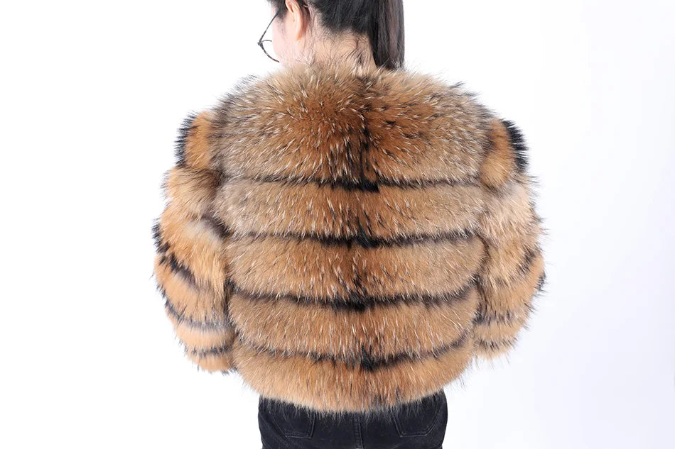 Maomaokong 2025 Natural Real Fox Fur Coat Women Winter Warm Luxury Fur Jacket Detachable Long Sleeves Female Vest Furry Coats