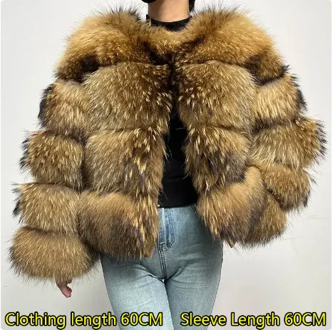 Maomaokong 2025 Natural Real Fox Fur Coat Women Winter Warm Luxury Fur Jacket Detachable Long Sleeves Female Vest Furry Coats