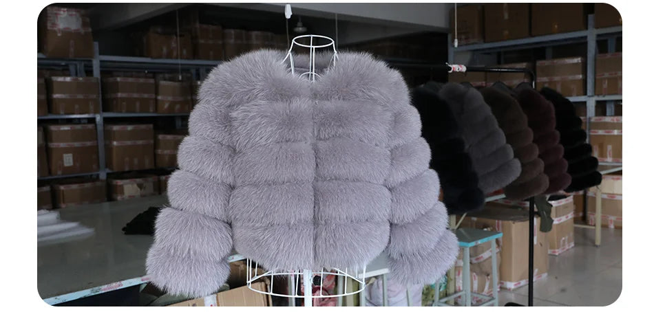 Maomaokong 2025 Natural Real Fox Fur Coat Women Winter Warm Luxury Fur Jacket Detachable Long Sleeves Female Vest Furry Coats