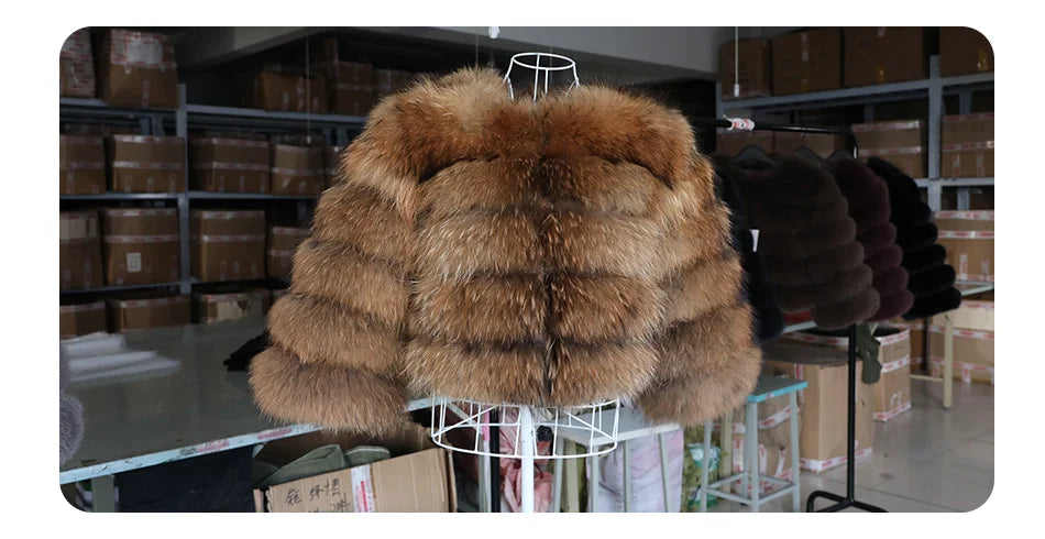 Maomaokong 2025 Natural Real Fox Fur Coat Women Winter Warm Luxury Fur Jacket Detachable Long Sleeves Female Vest Furry Coats